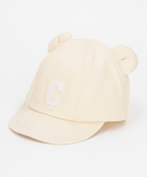 COMME CA ISM（コムサイズム）の「フエルトワッペン付き クマ耳キャップ（キャップ・キッズ・ネイビー/ベージュ・MEDIUM/LARGE）」の2枚目の写真