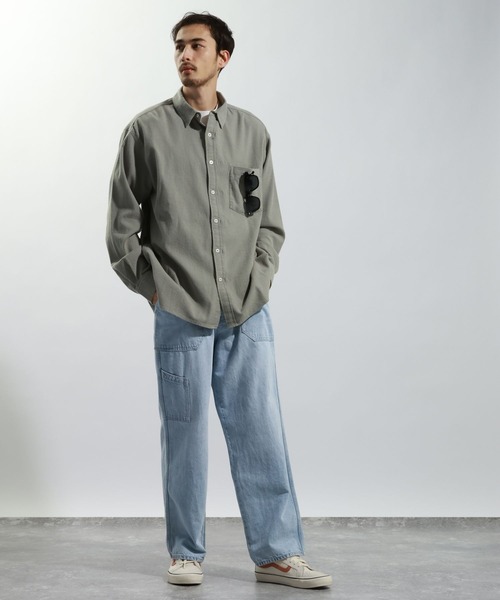 BAYFLOW（ベイフロー）の「コットンリネンガレージデニムパンツ（デニムパンツ・メンズ・ライトブルー/ブルー・LARGE/MEDIUM）」の15枚目の写真