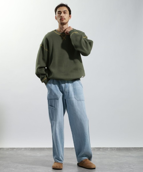 BAYFLOW（ベイフロー）の「コットンリネンガレージデニムパンツ（デニムパンツ・メンズ・ライトブルー/ブルー・LARGE/MEDIUM）」の4枚目の写真