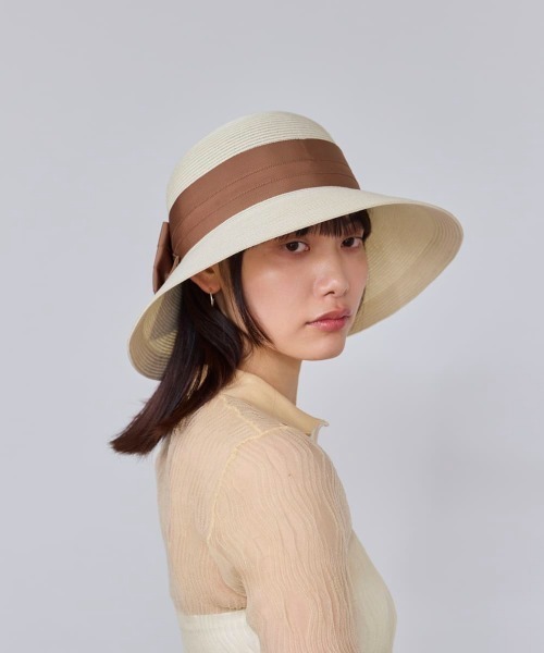 OVERRIDE(オーバーライド)の「OVERRIDE WASHABLE BD SUN HAT / オーバーライド(ハット・レディース・ベージュ/ピンク/オフホワイト・M/57.5cm)」の5枚目の写真