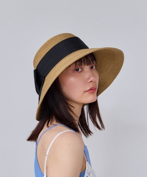OVERRIDE(オーバーライド)の「OVERRIDE WASHABLE BD SUN HAT / オーバーライド(ハット・レディース・ベージュ/ピンク/オフホワイト・M/57.5cm)」の9枚目の写真