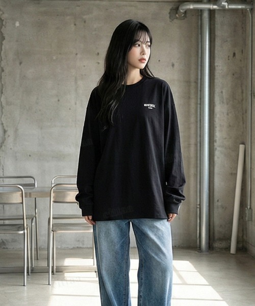 Dalfwin(ダールフィン)の「韓国ファッション MAVERICKプリント長袖Tシャツ(Tシャツ/カットソー・レディース・ブラック/ホワイト・FREE)」の17枚目の写真