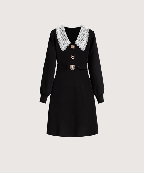Bijou Deco Lace Collar One Piece