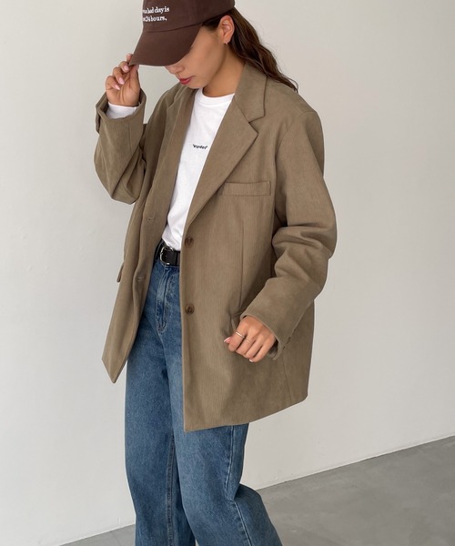 CANAL JEAN(キャナルジーン)の「テーラードジャケット(テーラードジャケット・レディース・チャコールグレー・ONE SIZE)」の6枚目の写真