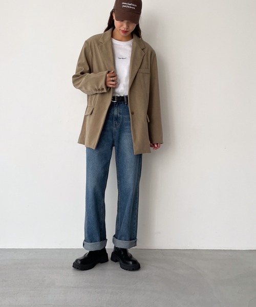 CANAL JEAN(キャナルジーン)の「テーラードジャケット(テーラードジャケット・レディース・チャコールグレー・ONE SIZE)」の8枚目の写真