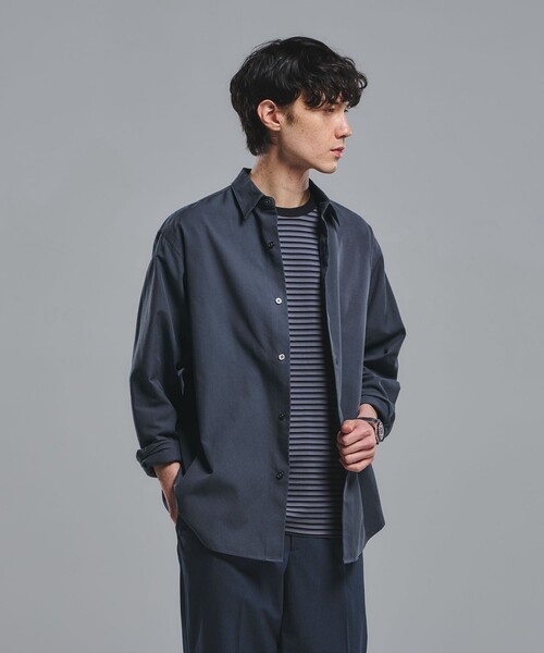 green label relaxing（グリーンレーベルリラクシング）の「FINE BASIC スビン オックスフォード ジャストルーズ シャツ（シャツ/ブラウス・メンズ・ダークグレー/ホワイト・M/XL/S/L）」の19枚目の写真
