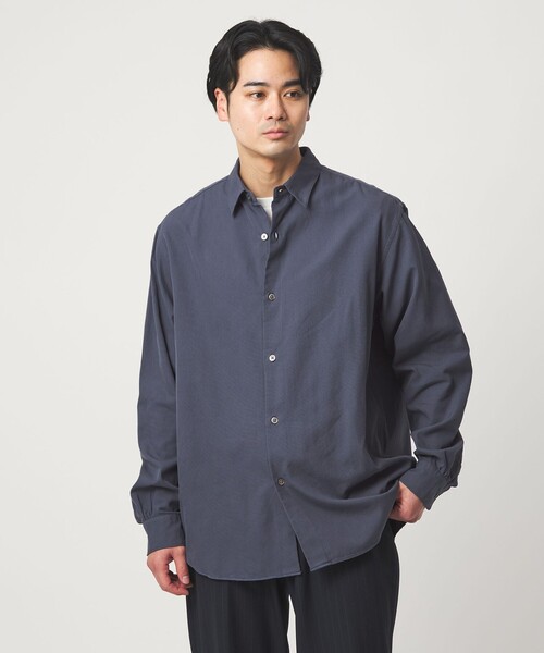 green label relaxing（グリーンレーベルリラクシング）の「FINE BASIC スビン オックスフォード ジャストルーズ シャツ（シャツ/ブラウス・メンズ・ダークグレー/ホワイト・M/XL/S/L）」の20枚目の写真