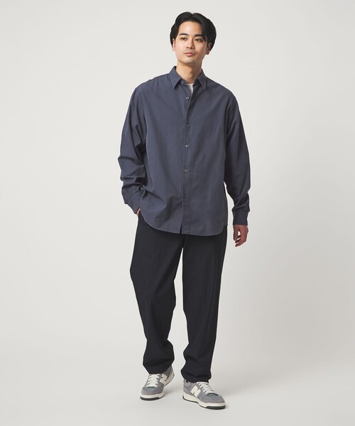 green label relaxing（グリーンレーベルリラクシング）の「FINE BASIC スビン オックスフォード ジャストルーズ シャツ（シャツ/ブラウス・メンズ・ダークグレー/ホワイト・M/XL/S/L）」の21枚目の写真