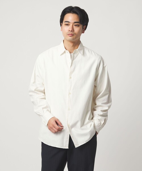 green label relaxing（グリーンレーベルリラクシング）の「FINE BASIC スビン オックスフォード ジャストルーズ シャツ（シャツ/ブラウス・メンズ・ダークグレー/ホワイト・M/XL/S/L）」の22枚目の写真