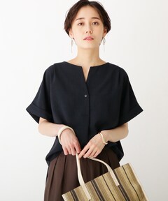 セール】【WEB限定】〈洗濯機可能〉リネンライク ランタン袖