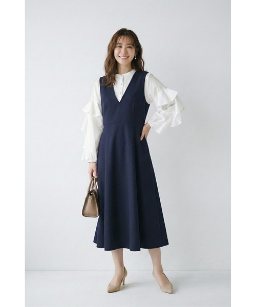 CHhdmn(シーエイチヒデモン)の「パールボタン フリルスリーブ 長袖ブラウス / フェミニン(シャツ/ブラウス・レディース・ライトブルー/ブラック/ホワイト/イエロー・M/L/FREE)」の12枚目の写真