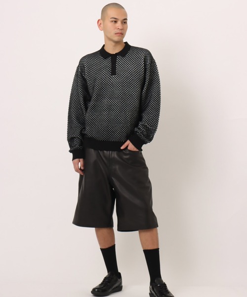 atmos（アトモス）の「atmos Links Jacquard Polo Shirt / アトモス リンクス ジャカード ポロシャツ（ポロシャツ・メンズ・ブラック/オレンジ・L/M/XL）」の7枚目の写真
