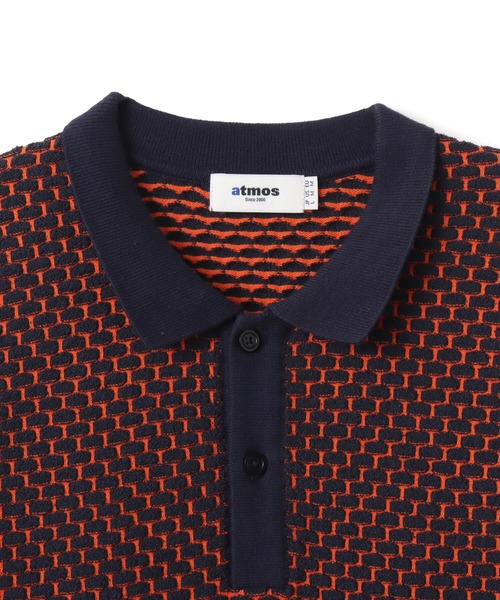 atmos（アトモス）の「atmos Links Jacquard Polo Shirt / アトモス リンクス ジャカード ポロシャツ（ポロシャツ・メンズ・ブラック/オレンジ・L/M/XL）」の9枚目の写真