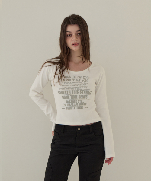 5OML(オーオーエムエル)の「マイオウンドレス ロングスリーブ (ホワイト)(Tシャツ/カットソー・レディース・ホワイト・FREE)」の1枚目の写真