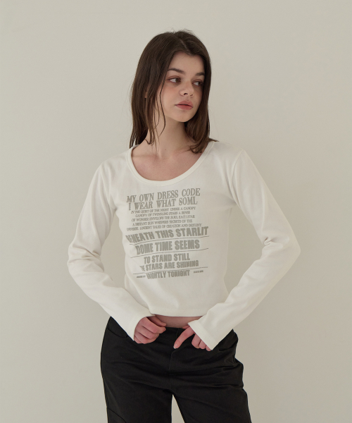 5OML(オーオーエムエル)の「マイオウンドレス ロングスリーブ (ホワイト)(Tシャツ/カットソー・レディース・ホワイト・FREE)」の2枚目の写真