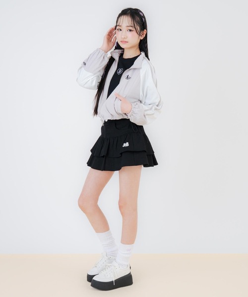 ANAP GiRL(アナップガール)の「クロップド シャカブルゾン(ブルゾン・キッズ・ライトピンク/ブラック/グレー・XS/S/M)」の14枚目の写真