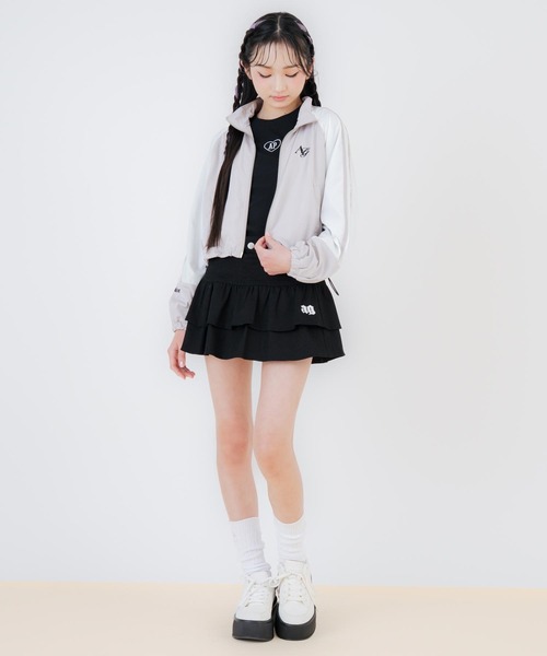 ANAP GiRL(アナップガール)の「クロップド シャカブルゾン(ブルゾン・キッズ・ライトピンク/ブラック/グレー・XS/S/M)」の15枚目の写真