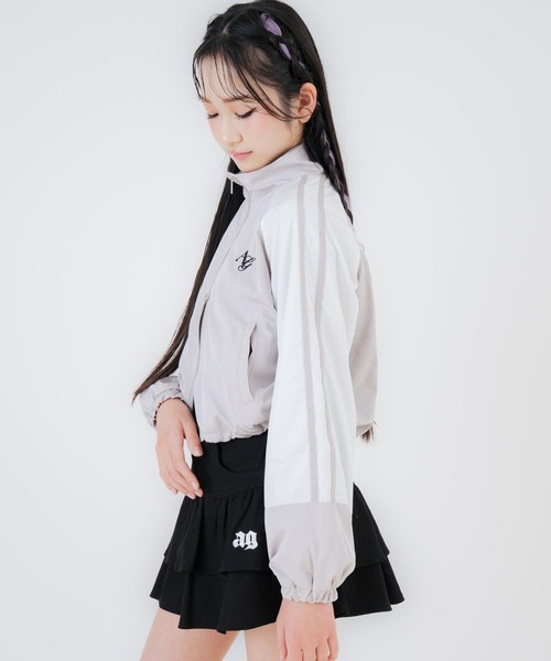 ANAP GiRL(アナップガール)の「クロップド シャカブルゾン(ブルゾン・キッズ・ライトピンク/ブラック/グレー・XS/S/M)」の13枚目の写真