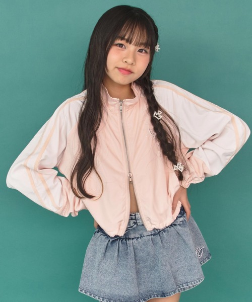 ANAP GiRL(アナップガール)の「クロップド シャカブルゾン(ブルゾン・キッズ・ライトピンク/ブラック/グレー・XS/S/M)」の17枚目の写真