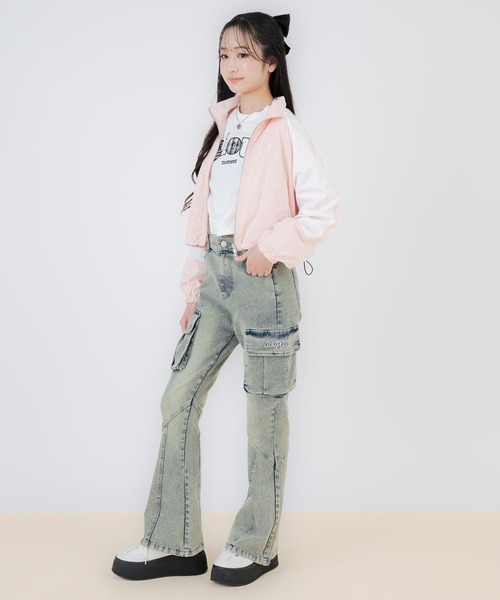 ANAP GiRL(アナップガール)の「クロップド シャカブルゾン(ブルゾン・キッズ・ライトピンク/ブラック/グレー・XS/S/M)」の20枚目の写真