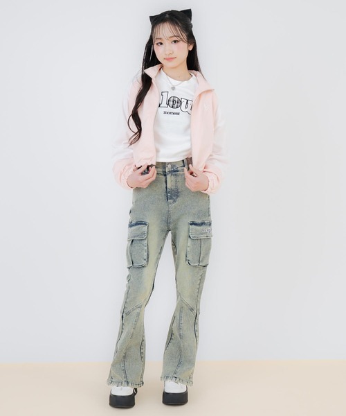 ANAP GiRL(アナップガール)の「クロップド シャカブルゾン(ブルゾン・キッズ・ライトピンク/ブラック/グレー・XS/S/M)」の21枚目の写真