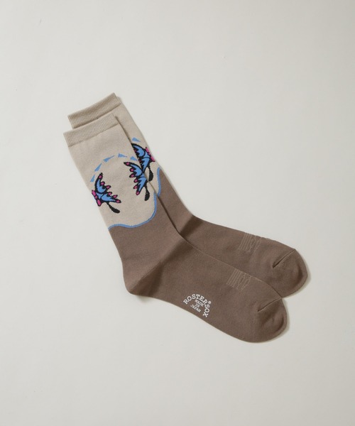 ROSTER SOX(ロスターソックス)の「ROSTER SOX/Western(ソックス/靴下・メンズ・オレンジ/ブルー・25-27)」の2枚目の写真