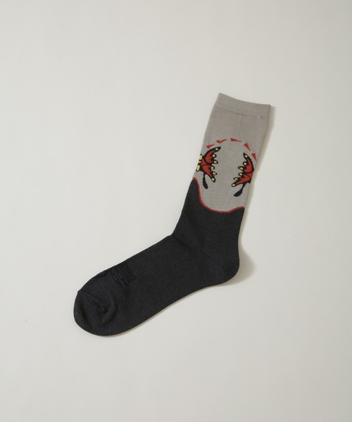 ROSTER SOX(ロスターソックス)の「ROSTER SOX/Western(ソックス/靴下・メンズ・オレンジ/ブルー・25-27)」の8枚目の写真