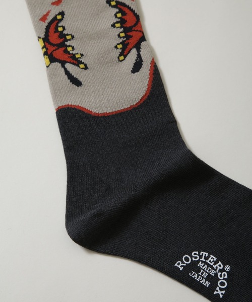 ROSTER SOX(ロスターソックス)の「ROSTER SOX/Western(ソックス/靴下・メンズ・オレンジ/ブルー・25-27)」の4枚目の写真