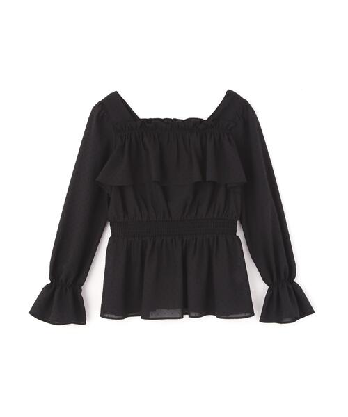 PROPORTION BODY DRESSING(プロポーションボディドレッシング)の「フリルシャーリングブラウス / 1216110302(シャツ/ブラウス・レディース・ブラック/ホワイト系その他/ピンク・MEDIUM/SMALL)」の4枚目の写真