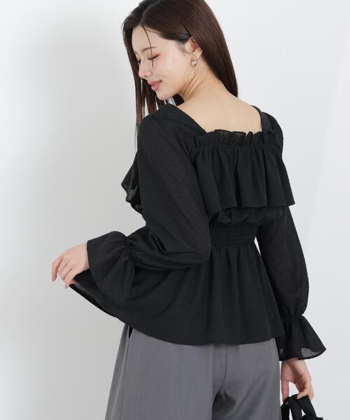 PROPORTION BODY DRESSING(プロポーションボディドレッシング)の「フリルシャーリングブラウス / 1216110302(シャツ/ブラウス・レディース・ブラック/ホワイト系その他/ピンク・MEDIUM/SMALL)」の5枚目の写真