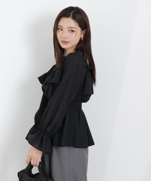 PROPORTION BODY DRESSING(プロポーションボディドレッシング)の「フリルシャーリングブラウス / 1216110302(シャツ/ブラウス・レディース・ブラック/ホワイト系その他/ピンク・MEDIUM/SMALL)」の6枚目の写真