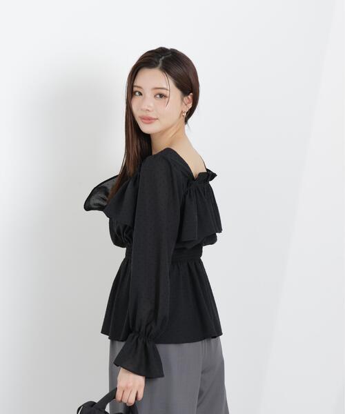 PROPORTION BODY DRESSING(プロポーションボディドレッシング)の「フリルシャーリングブラウス / 1216110302(シャツ/ブラウス・レディース・ブラック/ホワイト系その他/ピンク・MEDIUM/SMALL)」の9枚目の写真