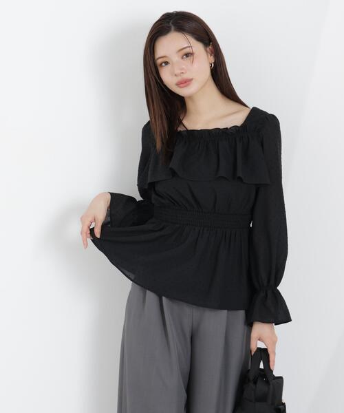PROPORTION BODY DRESSING(プロポーションボディドレッシング)の「フリルシャーリングブラウス / 1216110302(シャツ/ブラウス・レディース・ブラック/ホワイト系その他/ピンク・MEDIUM/SMALL)」の10枚目の写真