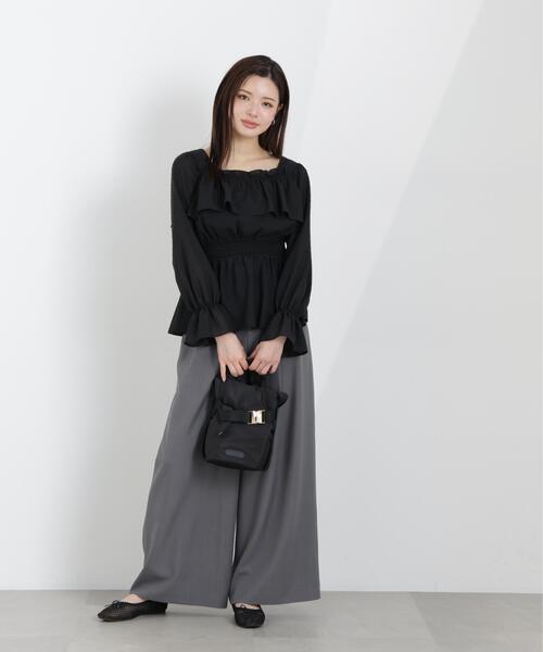PROPORTION BODY DRESSING(プロポーションボディドレッシング)の「フリルシャーリングブラウス / 1216110302(シャツ/ブラウス・レディース・ブラック/ホワイト系その他/ピンク・MEDIUM/SMALL)」の11枚目の写真