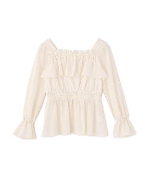 PROPORTION BODY DRESSING(プロポーションボディドレッシング)の「フリルシャーリングブラウス / 1216110302(シャツ/ブラウス・レディース・ブラック/ホワイト系その他/ピンク・MEDIUM/SMALL)」の14枚目の写真