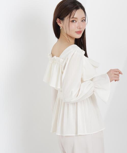 PROPORTION BODY DRESSING(プロポーションボディドレッシング)の「フリルシャーリングブラウス / 1216110302(シャツ/ブラウス・レディース・ブラック/ホワイト系その他/ピンク・MEDIUM/SMALL)」の15枚目の写真