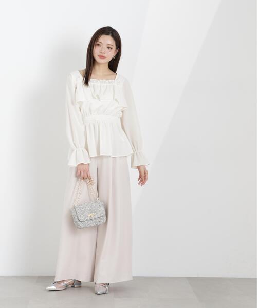 PROPORTION BODY DRESSING(プロポーションボディドレッシング)の「フリルシャーリングブラウス / 1216110302(シャツ/ブラウス・レディース・ブラック/ホワイト系その他/ピンク・MEDIUM/SMALL)」の16枚目の写真