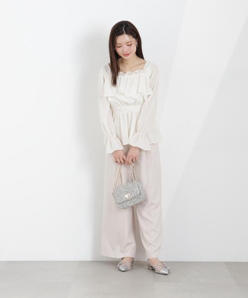 PROPORTION BODY DRESSING(プロポーションボディドレッシング)の「フリルシャーリングブラウス / 1216110302(シャツ/ブラウス・レディース・ブラック/ホワイト系その他/ピンク・MEDIUM/SMALL)」の17枚目の写真