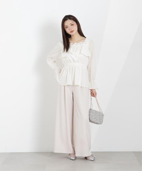 PROPORTION BODY DRESSING(プロポーションボディドレッシング)の「フリルシャーリングブラウス / 1216110302(シャツ/ブラウス・レディース・ブラック/ホワイト系その他/ピンク・MEDIUM/SMALL)」の19枚目の写真