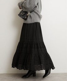 JOURNAL STANDARD relume（ジャーナルスタンダード　レリューム）の「《WEB限定追加2》コットンボイルタック刺繍ロングスカート（スカート）」
