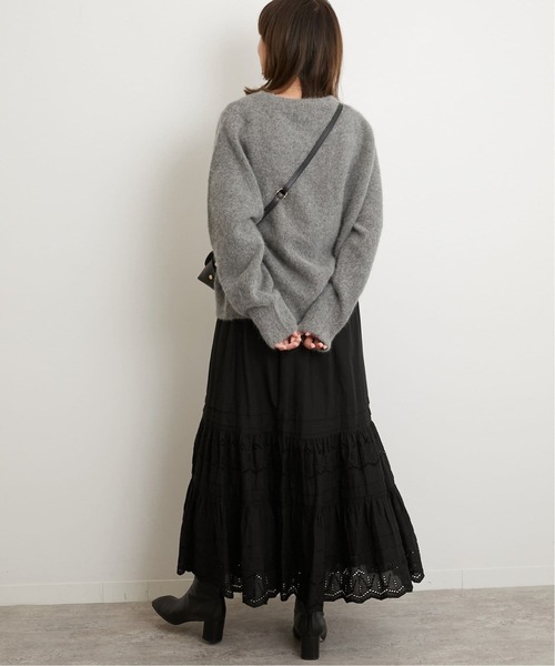 JOURNAL STANDARD relume（ジャーナルスタンダード　レリューム）の「《WEB限定追加2》コットンボイルタック刺繍ロングスカート（スカート・レディース・ホワイト/ブラック・FREE）」の7枚目の写真