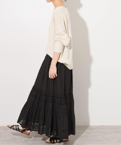 JOURNAL STANDARD relume（ジャーナルスタンダード　レリューム）の「《WEB限定追加2》コットンボイルタック刺繍ロングスカート（スカート・レディース・ホワイト/ブラック・FREE）」の22枚目の写真