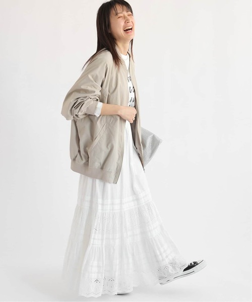 JOURNAL STANDARD relume（ジャーナルスタンダード　レリューム）の「《WEB限定追加2》コットンボイルタック刺繍ロングスカート（スカート・レディース・ホワイト/ブラック・FREE）」の8枚目の写真