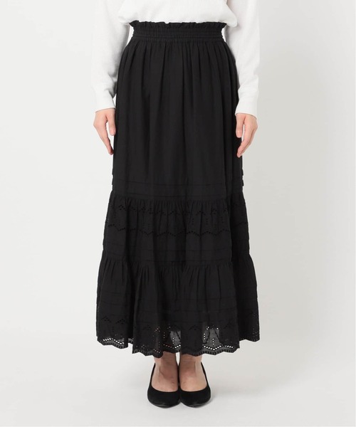 JOURNAL STANDARD relume（ジャーナルスタンダード　レリューム）の「《WEB限定追加2》コットンボイルタック刺繍ロングスカート（スカート・レディース・ホワイト/ブラック・FREE）」の13枚目の写真