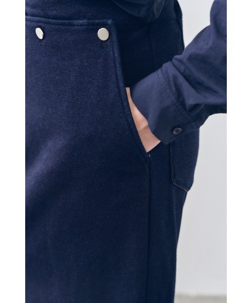 Muel Chic(ミュエルシック)の「Nove sweat denim skirt ノーヴェスウェットデニムスカート(スカート・レディース・ブルー/ブラック/インディゴブルー・FREE)」の12枚目の写真