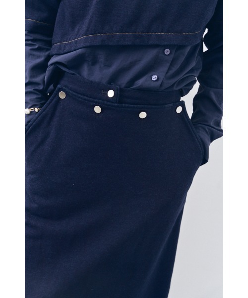 Muel Chic(ミュエルシック)の「Nove sweat denim skirt ノーヴェスウェットデニムスカート(スカート・レディース・ブルー/ブラック/インディゴブルー・FREE)」の13枚目の写真