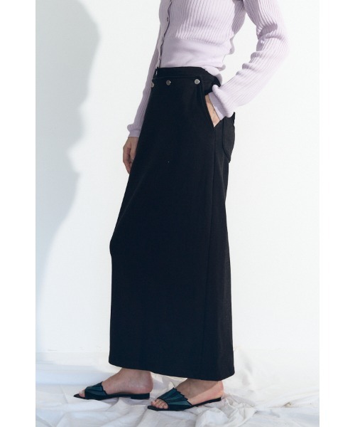 Muel Chic(ミュエルシック)の「Nove sweat denim skirt ノーヴェスウェットデニムスカート(スカート・レディース・ブルー/ブラック/インディゴブルー・FREE)」の5枚目の写真