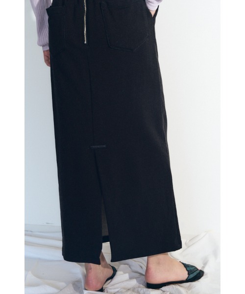 Muel Chic(ミュエルシック)の「Nove sweat denim skirt ノーヴェスウェットデニムスカート(スカート・レディース・ブルー/ブラック/インディゴブルー・FREE)」の7枚目の写真