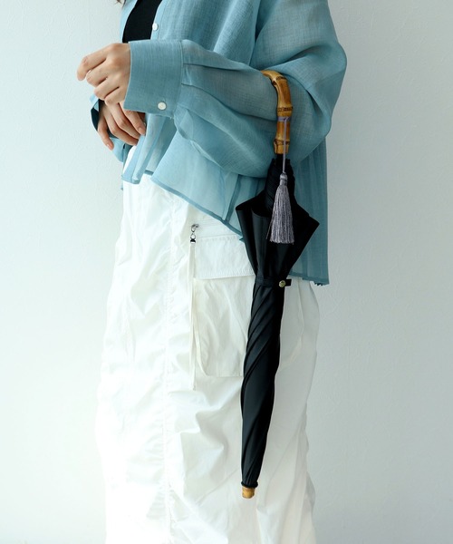 Cepica（セピカ）の「【Wpc.】UVO 完全遮光2段無地タッセル mini（折りたたみ傘・レディース・ブラック/グレー/オフホワイト・FREE）」の9枚目の写真