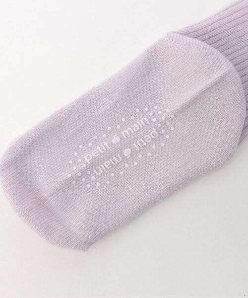 petit main（プティマイン）の「お花モチーフクルーソックス（ソックス/靴下・キッズ・サックスブルー/オフホワイト/アイボリー/ラベンダー・L(18-20cm)/M(16-18cm)/S(13-15cm)/11-13cm）」の6枚目の写真